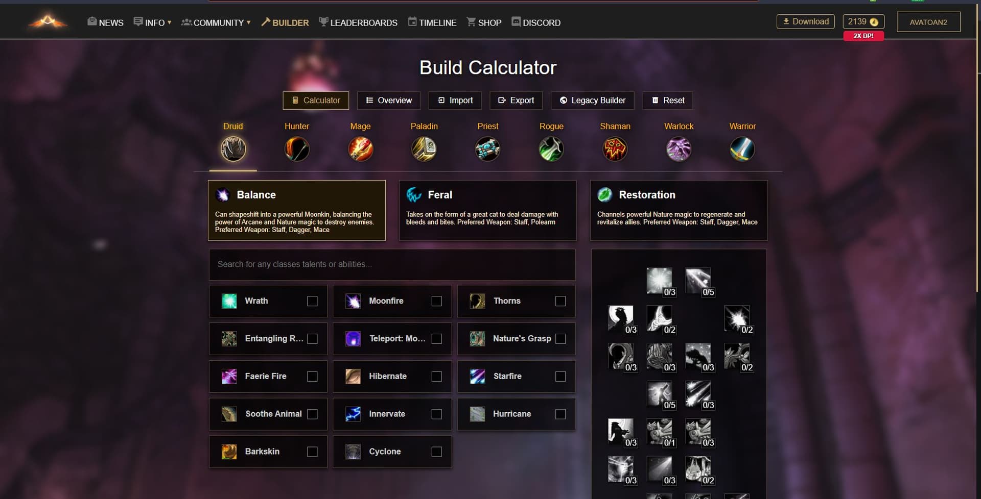 Ascension: New classless build calculator is live!