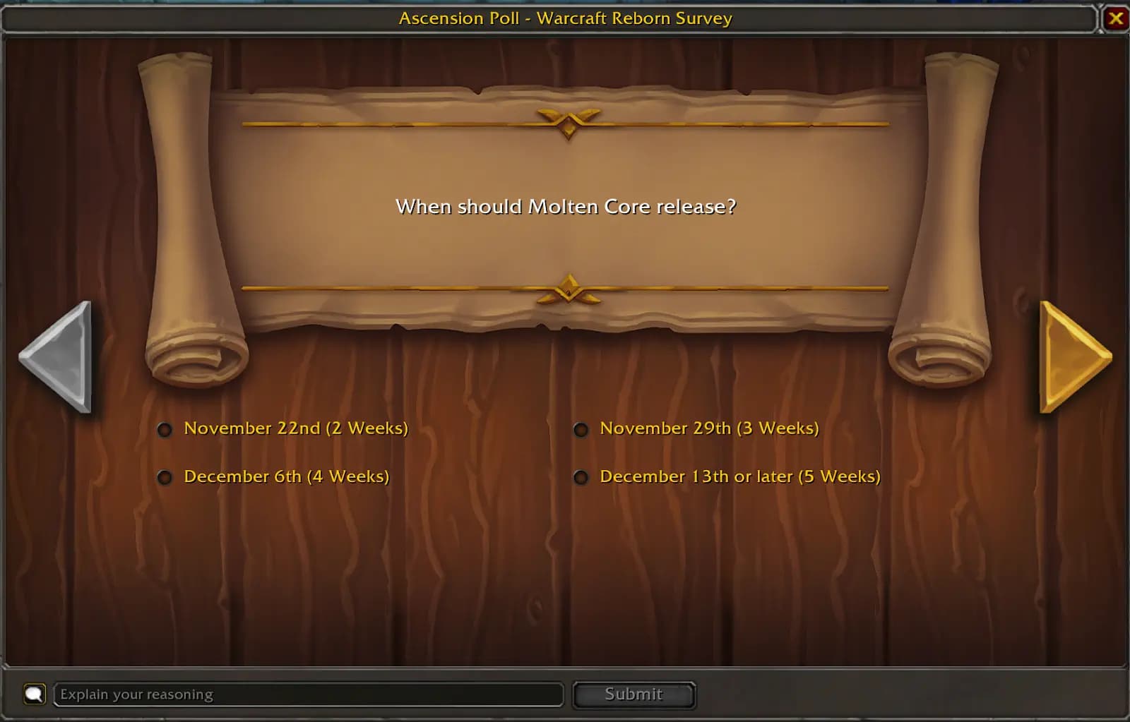 Ascension In-game Surveys and Polls